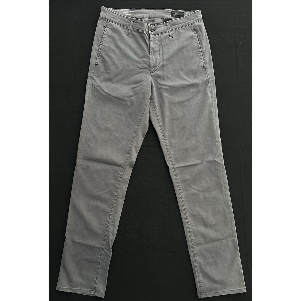 AG Adriano Goldschmied KULLEN Slim Trouser Grey Chino Pants 32X32 NWOT - Picture 2 of 11